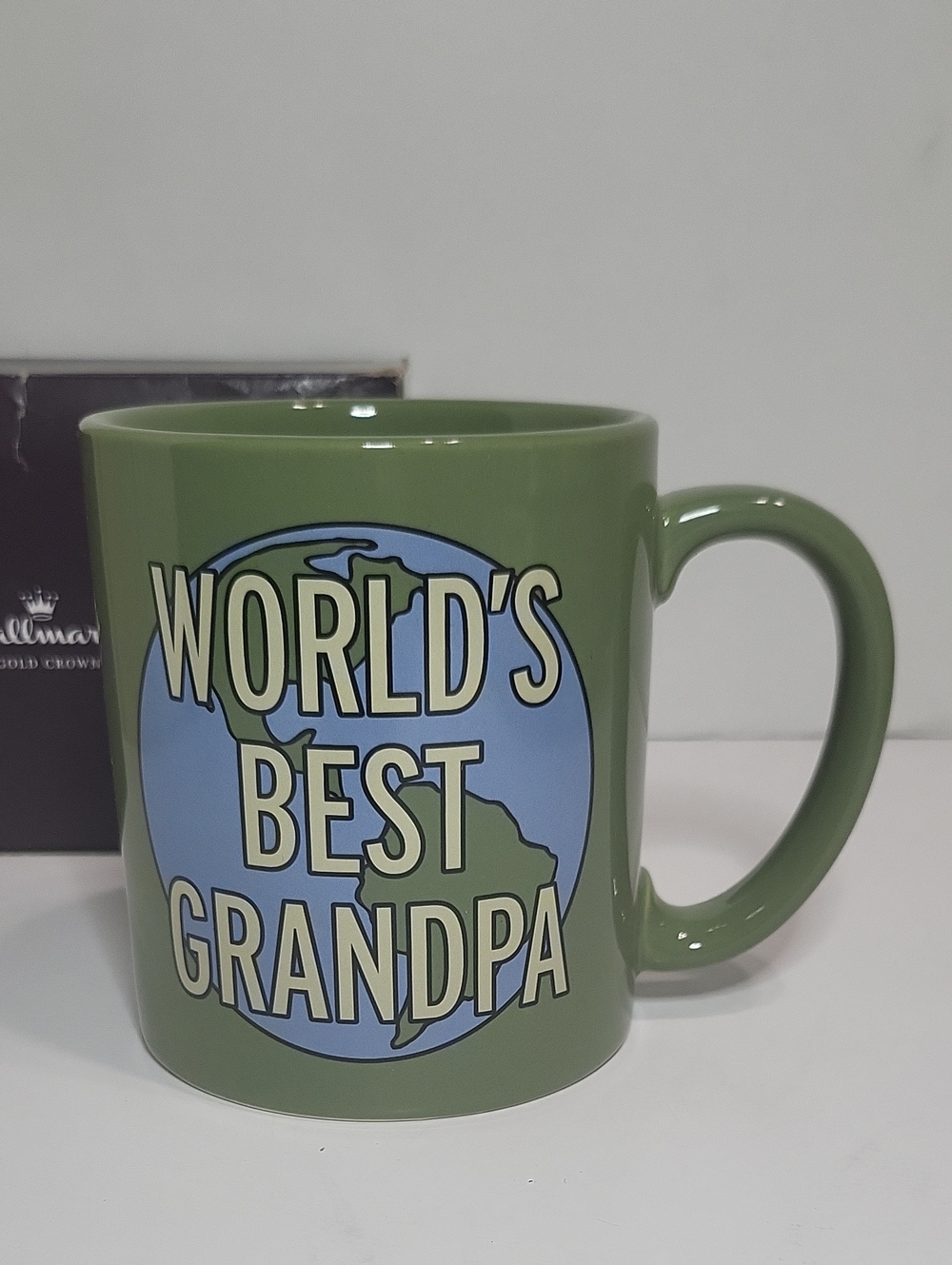 Hallmark World's Best Grandpa Green Ceramic Mug